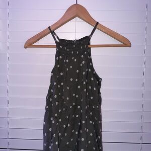 No Boundaries Olive Floral Tank Top